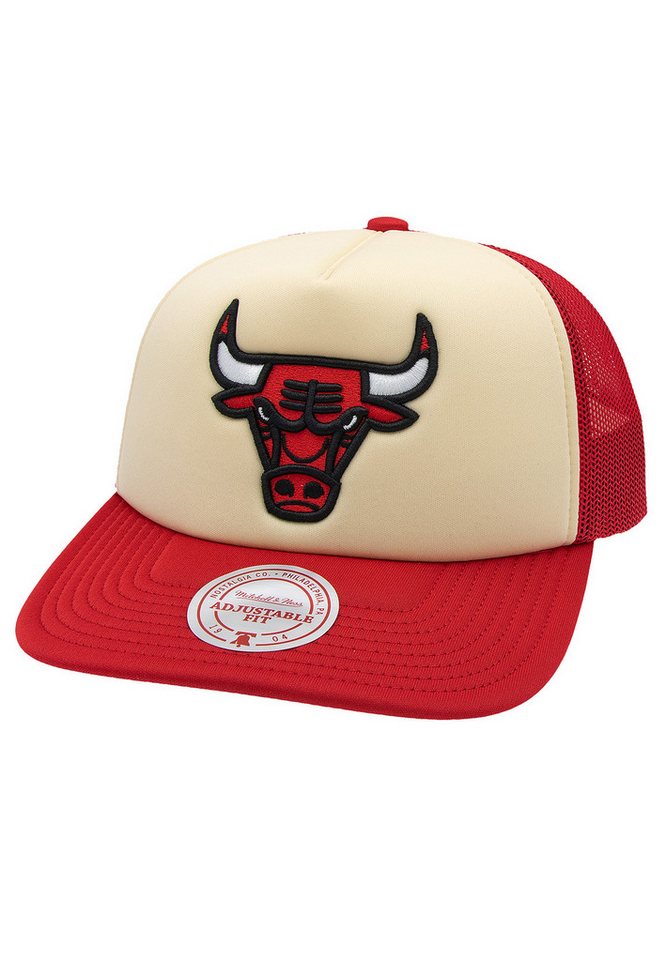 Mitchell & Ness Trucker Cap Mitchell & Ness Vintage Block Trucker Cap CHICAGO BULLS Cream Beige von Mitchell & Ness