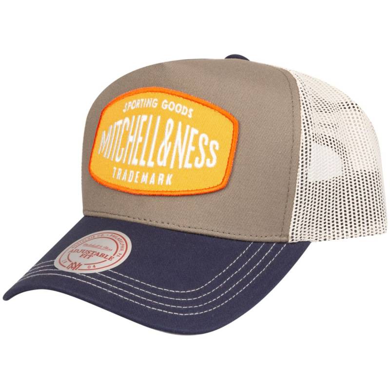 Mitchell & Ness Trucker Snapback Cap - BRAND PATCH oliv von Mitchell & Ness