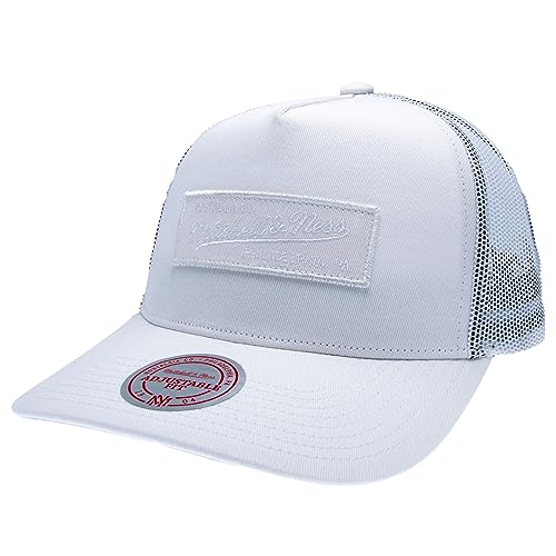 Mitchell & Ness Trucker Snapback Essential - Box Logo, White von Mitchell & Ness