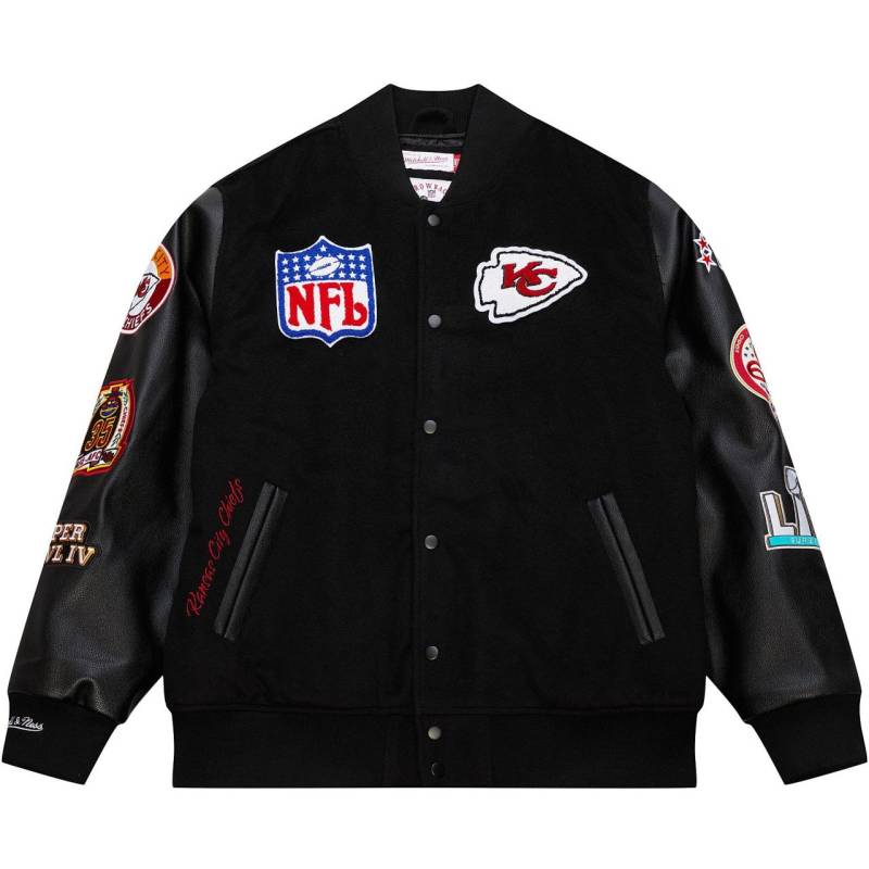 Mitchell & Ness Varsity Jacke BLACK Kansas City Chiefs von Mitchell & Ness