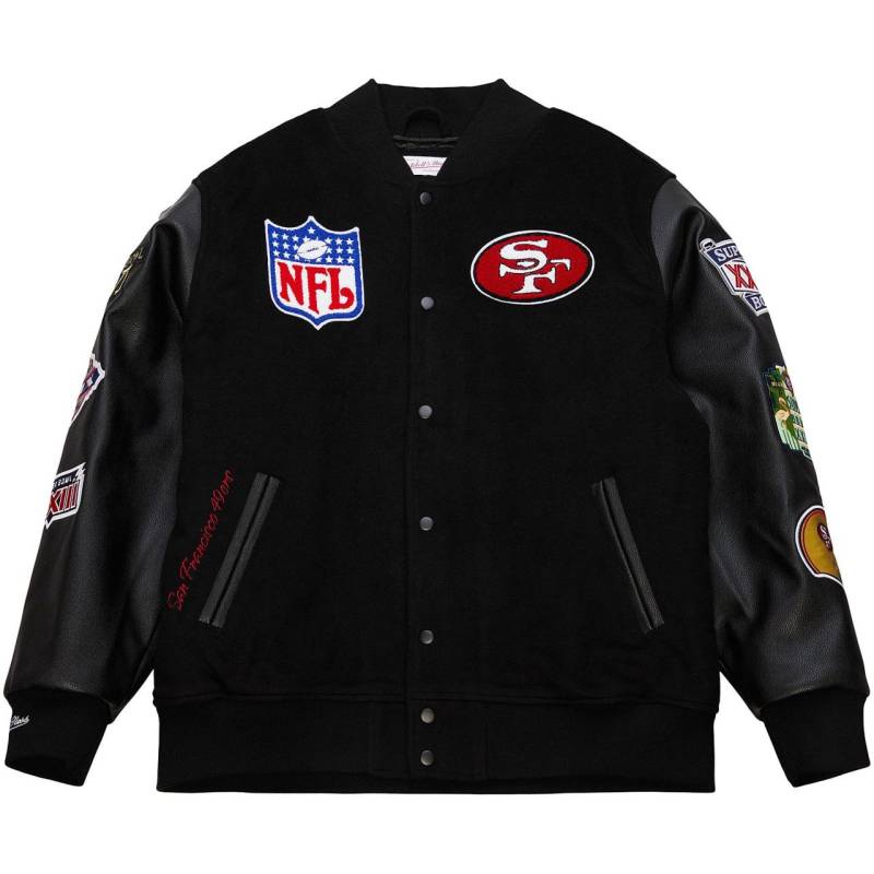 Mitchell & Ness Varsity Jacke BLACK San Francisco 49ers von Mitchell & Ness