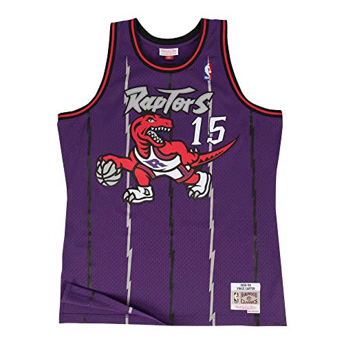 Mitchell & Ness Vince Carter #15 Toronto Raptors 1998-99 Swingman NBA Trikot Lila, S von Mitchell & Ness