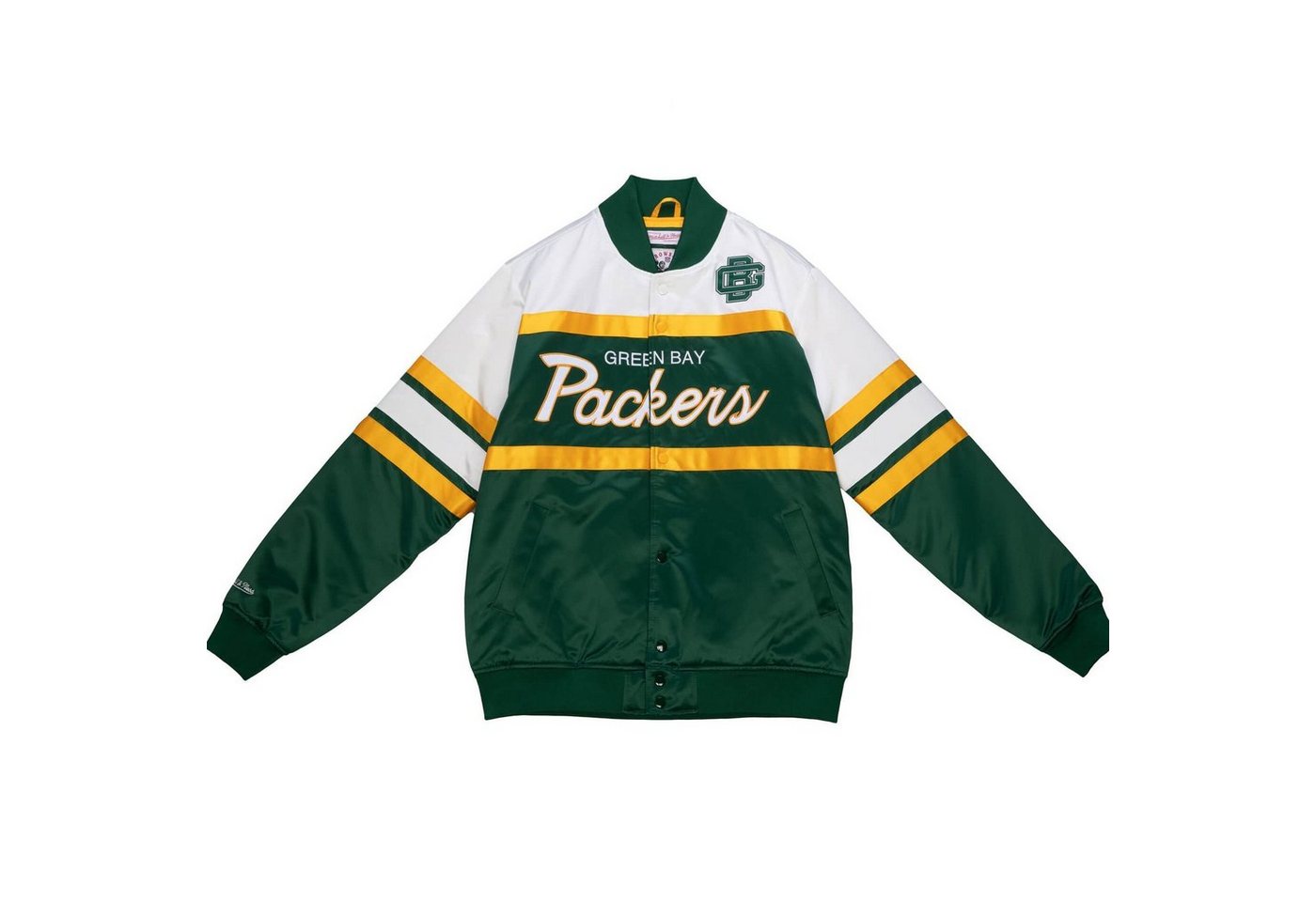 Mitchell & Ness Windbreaker Heavyweight Satin SCRIPT Green Bay Packers von Mitchell & Ness