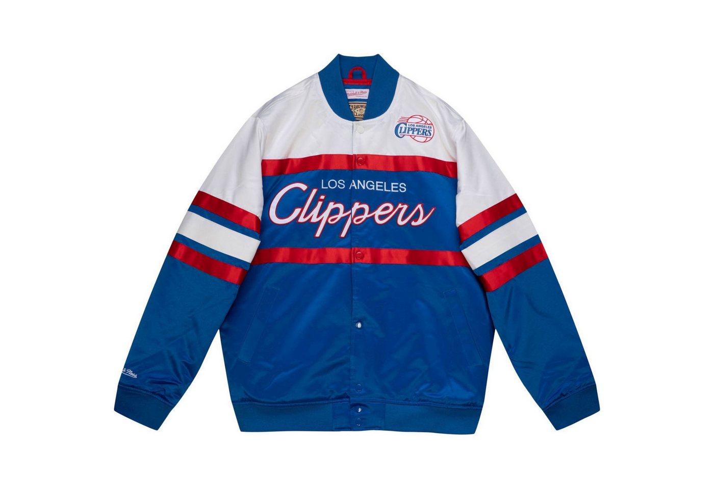 Mitchell & Ness Windbreaker Heavyweight Satin SCRIPT Los Angeles Clippers von Mitchell & Ness