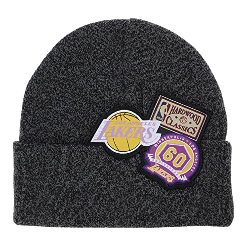 Mitchell & Ness Wintermütze - Logo Patch Los Angeles Lakers von Mitchell & Ness
