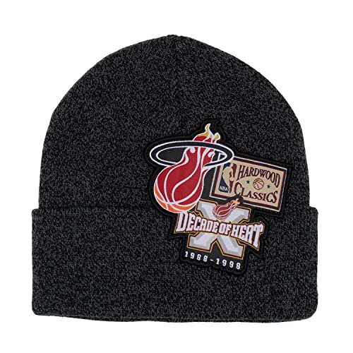 M&N Wintermütze Beanie - Logo Patch Miami Heat von Mitchell & Ness