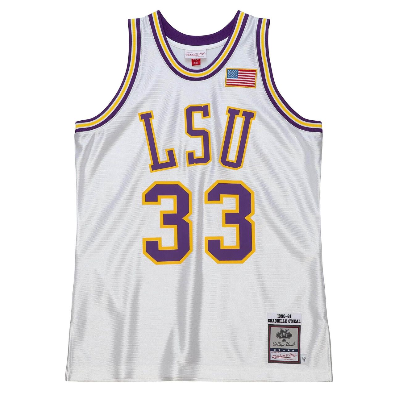 Shaquille O\'Neal LSU 1990-91 Authentic Swingman Jersey von Mitchell & Ness