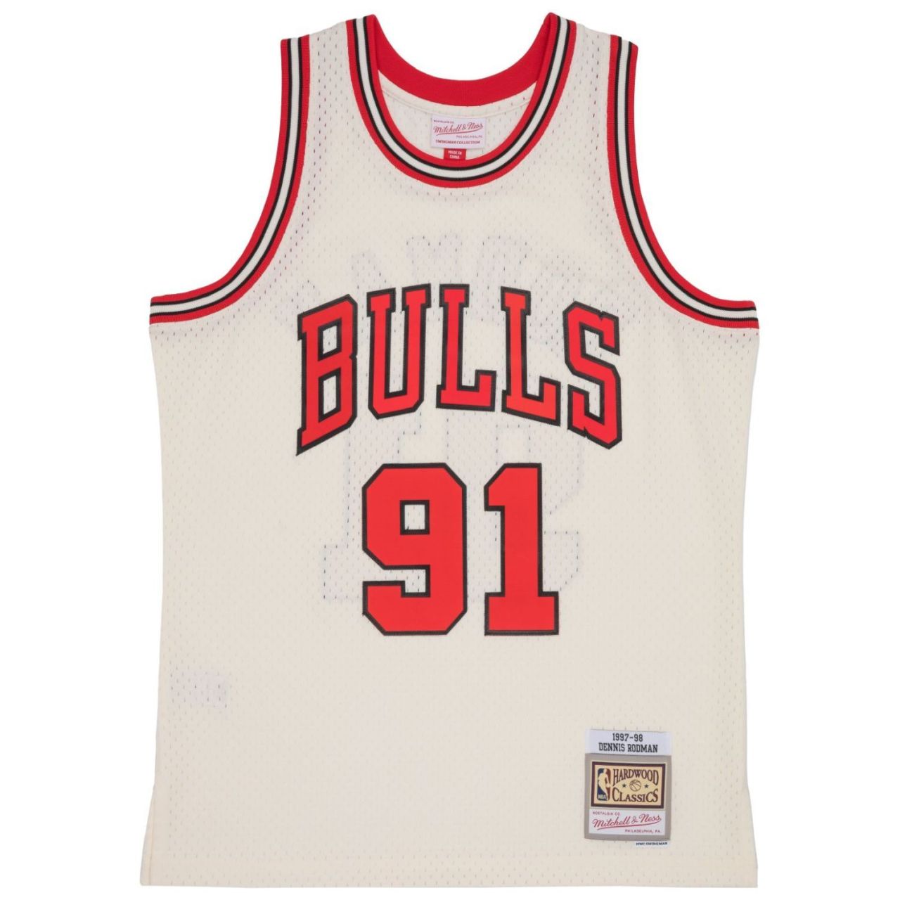 Swingman Jersey Chicago Bulls OFF-WHITE Dennis Rodman von Mitchell & Ness