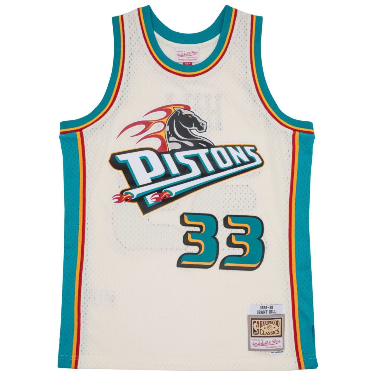 Swingman Jersey Detroit Pistons OFF-WHITE Grant Hill von Mitchell & Ness