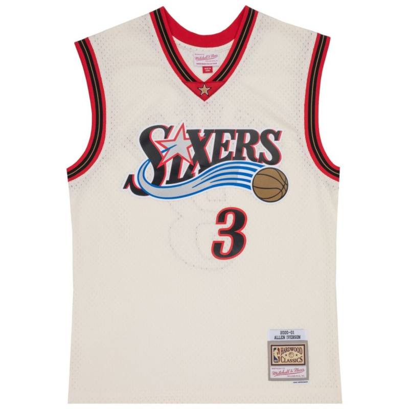 Swingman Jersey Philadelphia 76ers OFF-WHITE Allen Iverson von Mitchell & Ness
