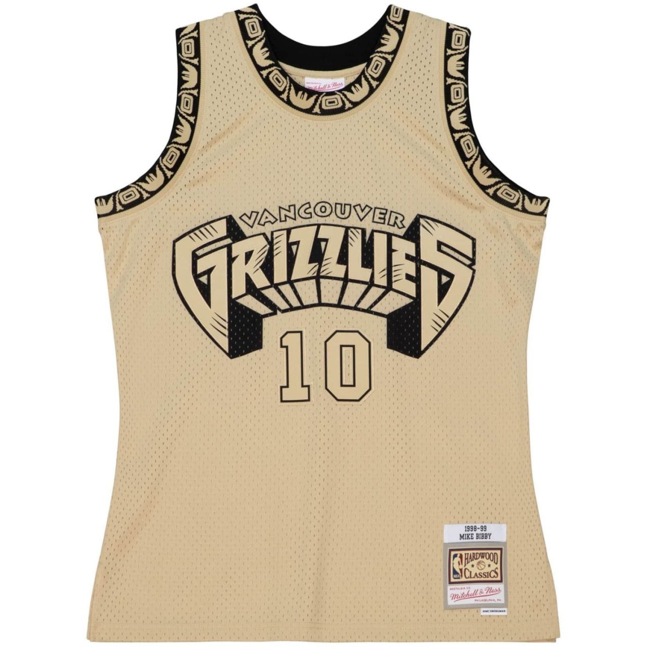 Swingman Khaki Mesh Jersey Vancouver Grizzlies Mike Bibby von Mitchell & Ness