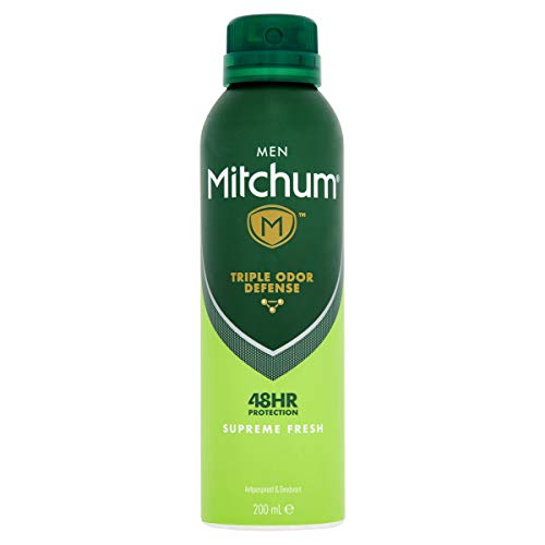 Mitchum Men Triple Odor Defense 48HR Protection Aerosol Deodorant & Anti-Transpirant, Supreme Fresh, 200 ml von Mitchum