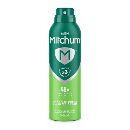 Mitchum Men Triple Odor Defense 48HR Protection Aerosol Deodorant & Anti-Transpirant, Supreme Fresh, 200 ml von Mitchum
