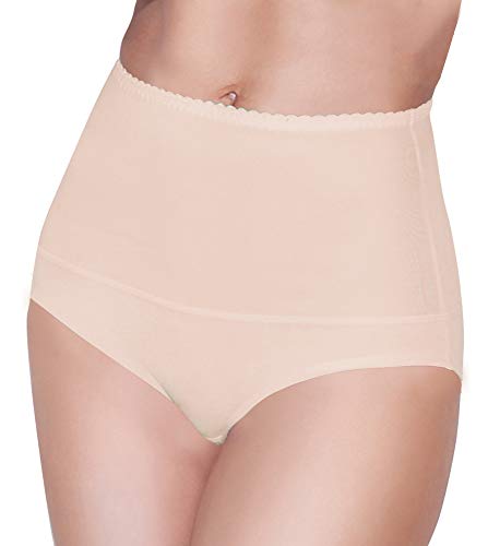 Bauchweg Unterwäsche Damen Miederslip mit Bauch-Weg-Effekt Shapewear Stark Formend Miederhose Bauch Weg Stark Formend Slip Große Größen (XXXXXL, Beige) von Mitex