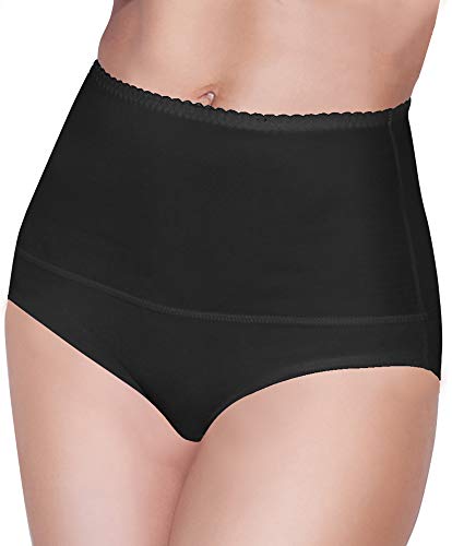 Damen figurenformend Miederslip mit Bauch-Weg-Effekt Stark Formend Miederpants Miederslip Damen Unterwäsche Große Größen (XXL, Schwarz) von MITEX