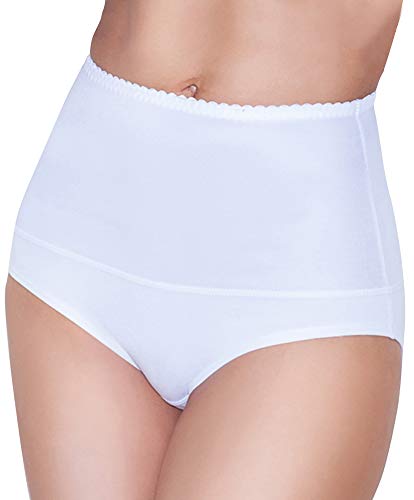 Damen figurenformend Miederslip mit Bauch-Weg-Effekt Stark Formend Miederpants Miederslip Damen Unterwäsche Große Größen (XXXL, Weiß) von Mitex