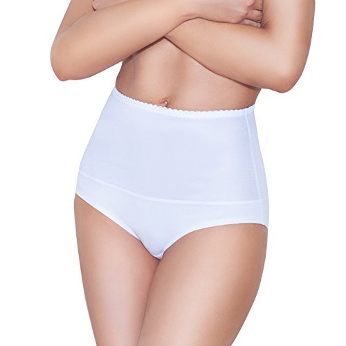 Damen figurenformend Miederstring Bauch Weg Stark Formend Miederpants mit Hoher Taille Miederslip Bauchweg String Damen (S, Weiß) von Mitex