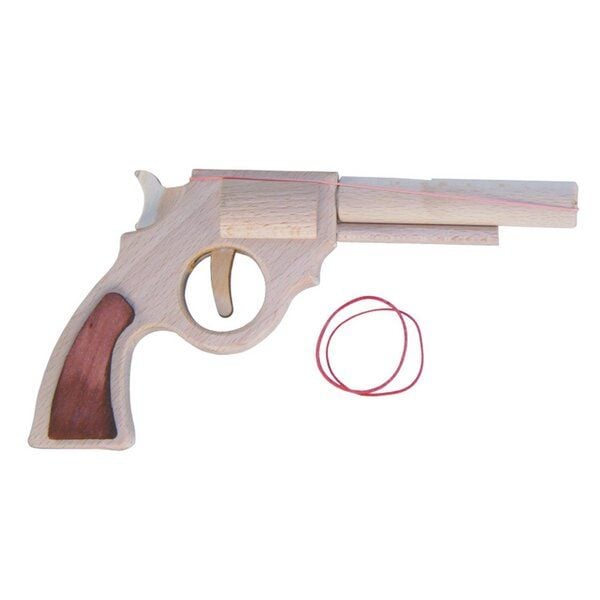 Mitienda Shop Holzpistole Cowboy | Holzspielzeug Revolver von Mitienda Shop