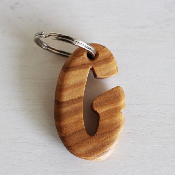 Mitienda Shop Schlüsselanhänger aus Holz Buchstaben A-Z | Holz Anhänger von Mitienda Shop