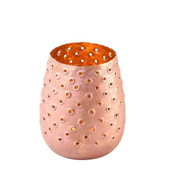 Mitienda Shop Windlicht mit Lochmuster rosa, gold, Weihnachtsdeko Mitienda Shop Windlicht mit Lochmuster rosa, gold, Weihnachtsdeko von Mitienda Shop