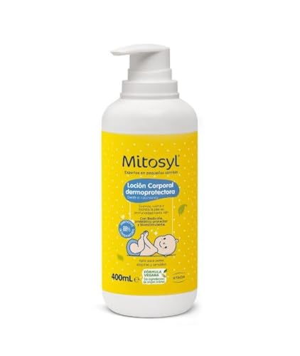 Mitosyl Dermoprotektive Körperlotion für Babys, geeignet für atopische und empfindliche Haut, vegane Formel mit Bioecolia, 400 ml von Mitosyl