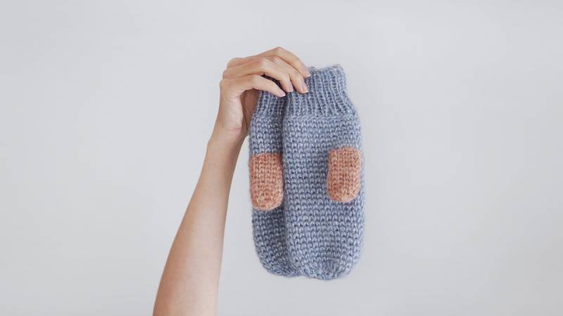 Mohair Wolle Handschuhe Für Frauen, Blaue Winter Vollständig Bezogene Handschuhe, Fein Gestrickte von Mitreva
