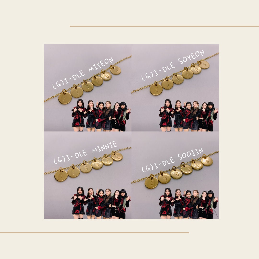 Gidle | GI-Dle G-Leerlauf Kpop Gold Kette Armband 10mm Anhänger | Yuqi Shuhua Soojin Minnie Soyeon Miyeon Gidle | GI-Dle G-Leerlauf Kpop Gold Kette Armband 10mm Anhänger | Yuqi Shuhua Soojin Minnie Soyeon Miyeon von MitsuKuma