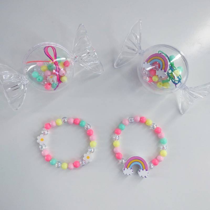 Diy Armband Herstellung Kit Regenbogen Blumen Perlen, Personalisiertes Gastgeschenk von MittePrestige