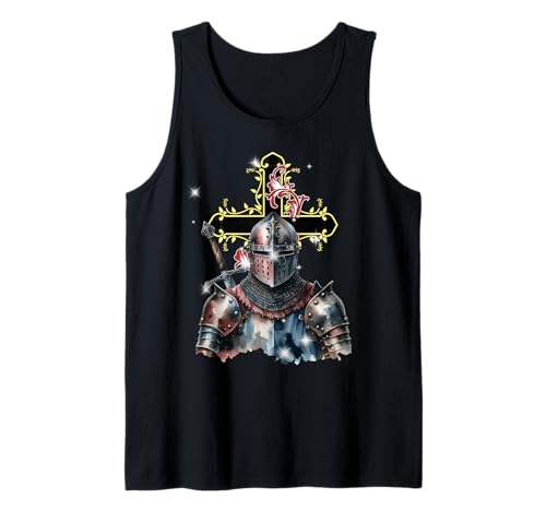 Mittelalter Ritter Rüstung Märchen Märchenfigur Kinder Tank Top von Mittelalter Schloss Natur Geister Garten