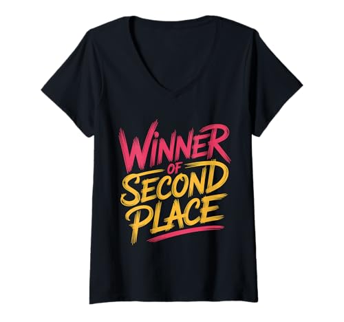 Damen Winner of Second Place Scherz verlieren |- T-Shirt mit V-Ausschnitt Damen Winner of Second Place Scherz verlieren |- T-Shirt mit V-Ausschnitt von Mittelwerte Momente