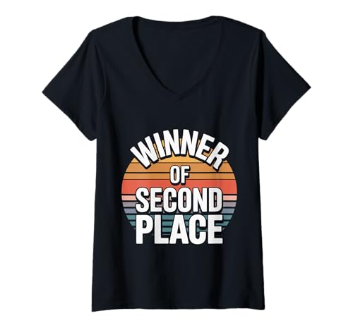 Damen Winner of Second Place Scherz verlieren |- T-Shirt mit V-Ausschnitt Damen Winner of Second Place Scherz verlieren |- T-Shirt mit V-Ausschnitt von Mittelwerte Momente