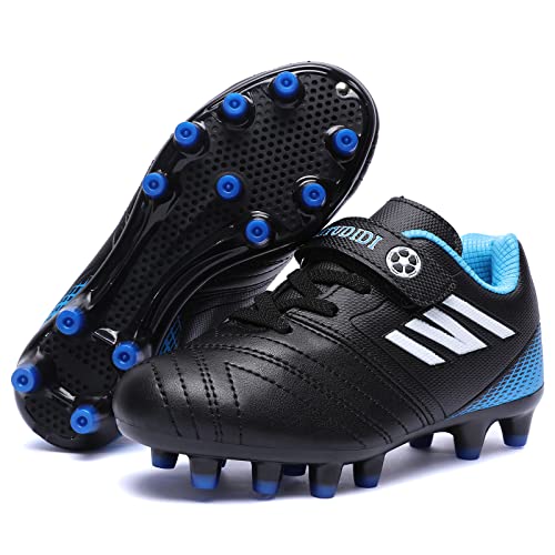 Mitudidi Fußballschuhe Jungen Fussballschuhe Kinder Stollenschuhe Trainingsschuhe Kinderschuhe Multinocken Sportschuhe Laufschuhe Outdoor rutschfest Atmungsaktiv Turnschuhe Schwarz 29 von Mitudidi