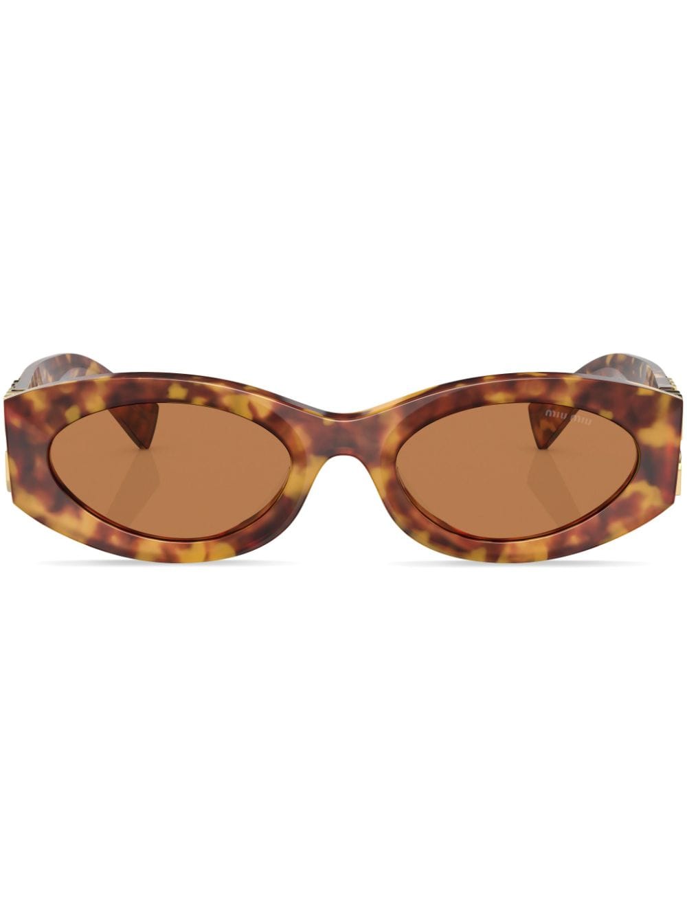 Miu Miu Eyewear Cat-Eye-Sonnenbrille in Schildpattoptik - Grün von Miu Miu Eyewear