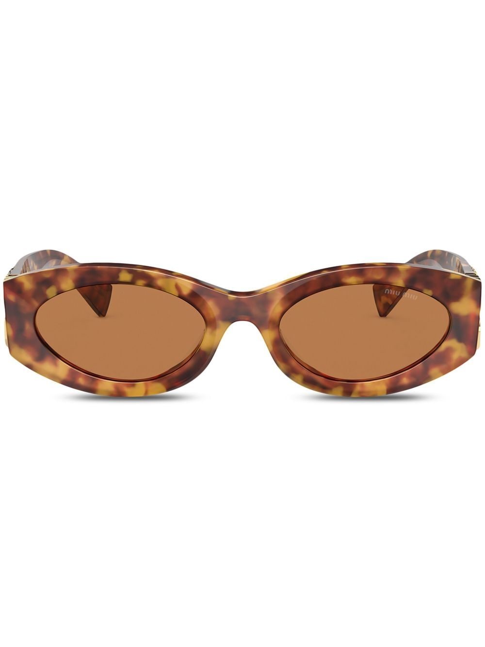 Miu Miu Eyewear Cat-Eye-Sonnenbrille in Schildpattoptik - Braun von Miu Miu Eyewear