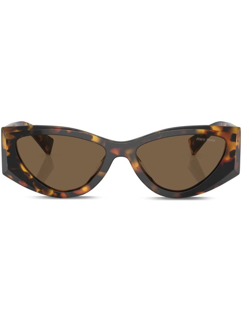 Miu Miu Eyewear Cat-Eye-Sonnenbrille in Schildpattoptik - Braun von Miu Miu Eyewear