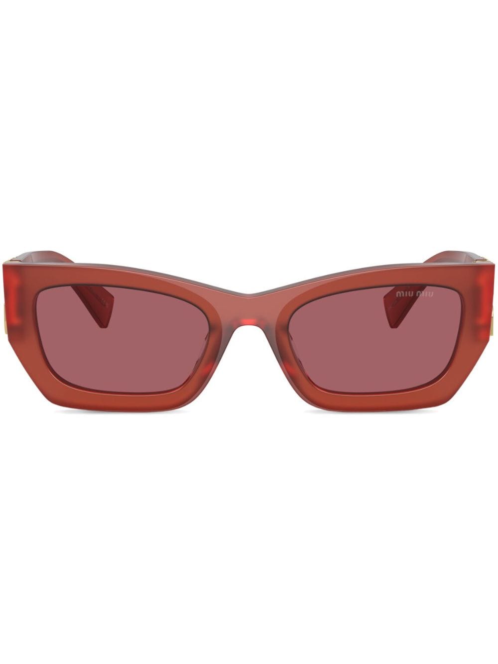 Miu Miu Eyewear Eckige Sonnenbrille - Rot von Miu Miu Eyewear