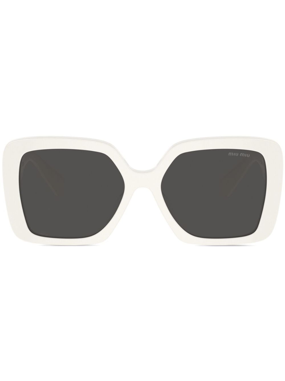 Miu Miu Eyewear Eckige Glimpse Sonnenbrille - Weiß von Miu Miu Eyewear