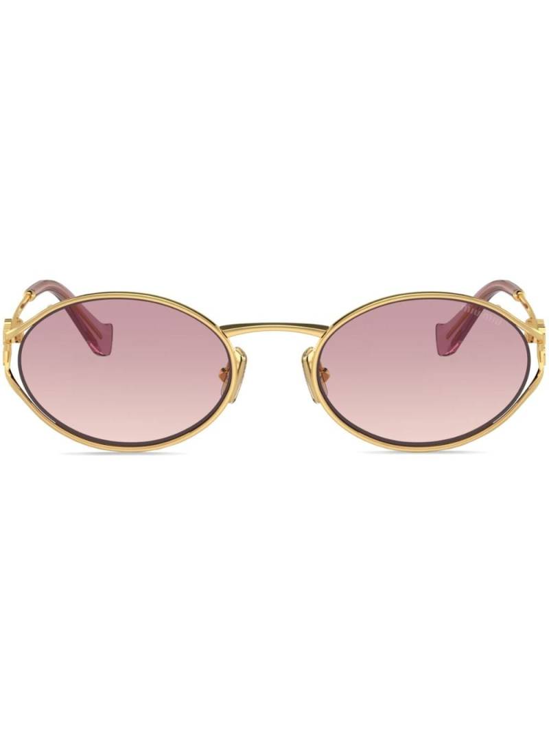 Miu Miu Eyewear Oversized-Sonnenbrille mit Farbverlauf - Gold von Miu Miu Eyewear