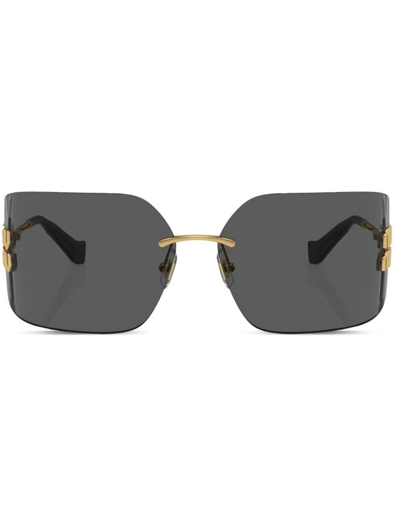 Miu Miu Eyewear Rahmenlose Sonnenbrille - Gold von Miu Miu Eyewear