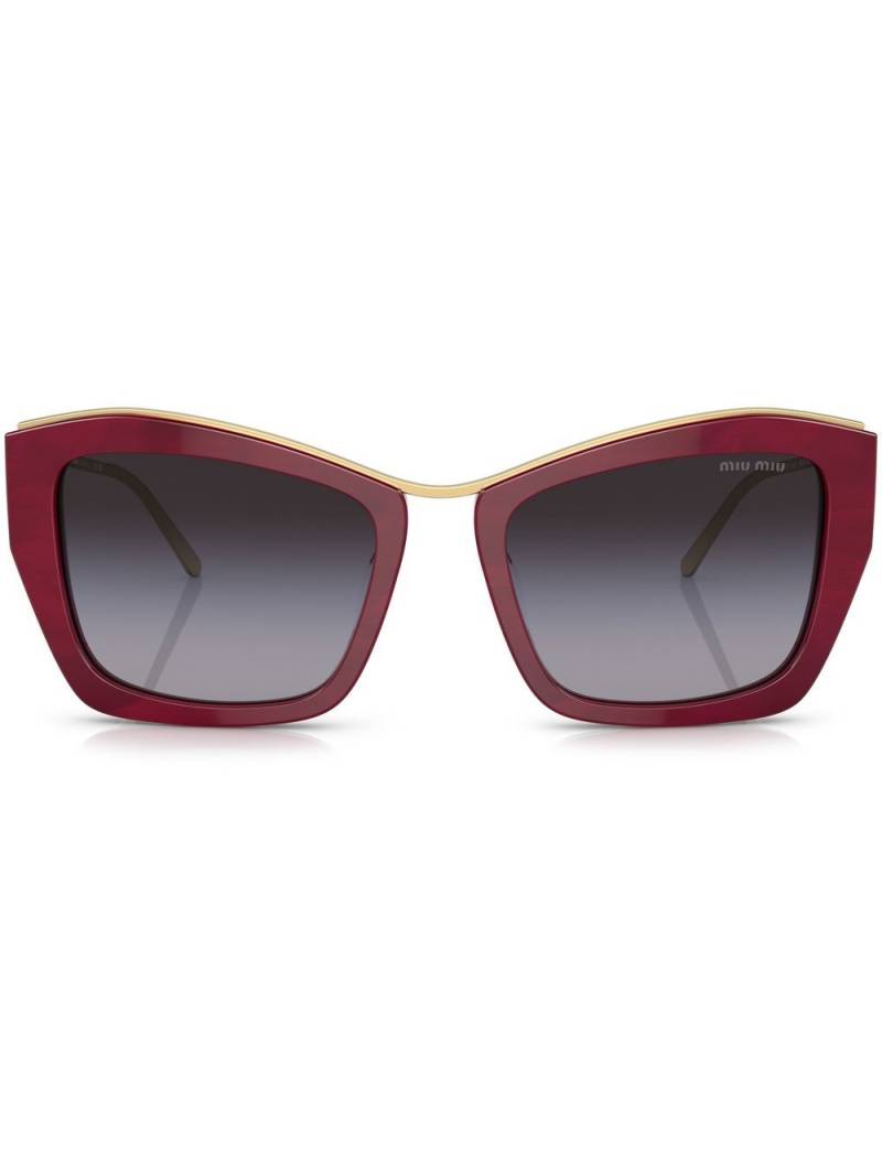 Miu Miu Eyewear Sonnenbrille mit Cat-Eye-Gestell - Rot von Miu Miu Eyewear