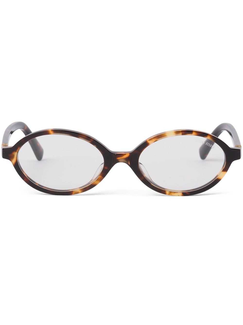 Miu Miu Eyewear Sonnenbrille mit Logo-Schild - Braun von Miu Miu Eyewear