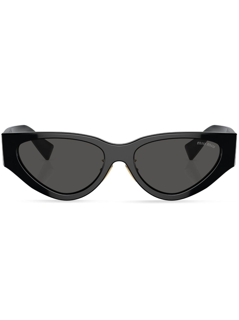 Miu Miu Eyewear Sonnenbrille mit Logo - Schwarz von Miu Miu Eyewear