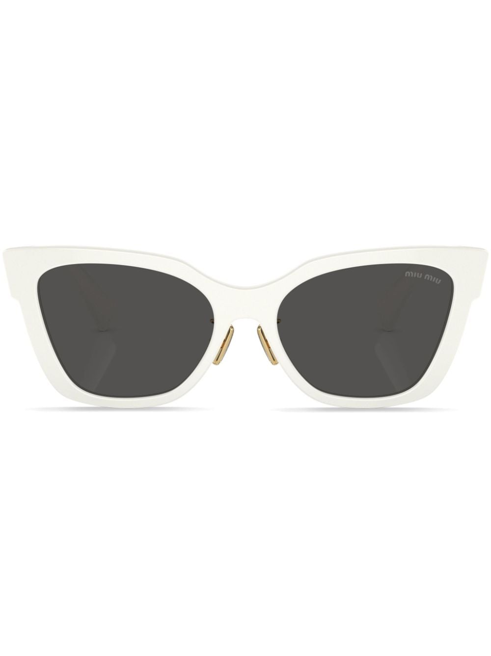 Miu Miu Eyewear Sonnenbrille mit Logo - Weiß von Miu Miu Eyewear