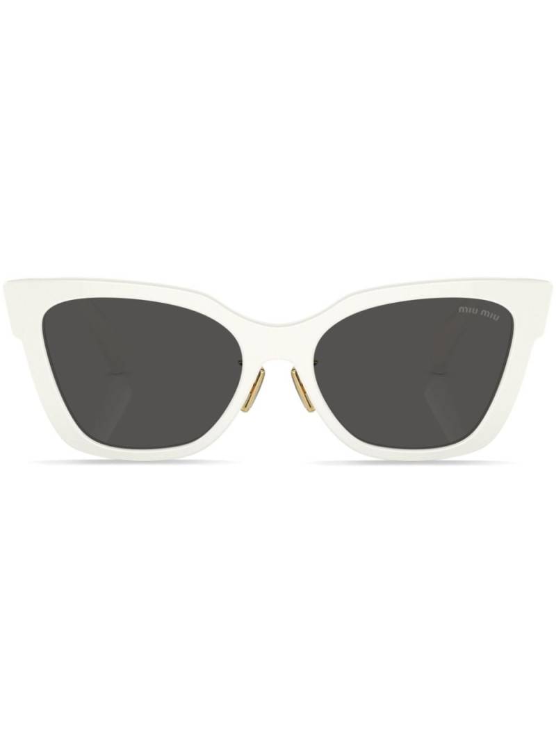 Miu Miu Eyewear Sonnenbrille mit Logo - Weiß von Miu Miu Eyewear