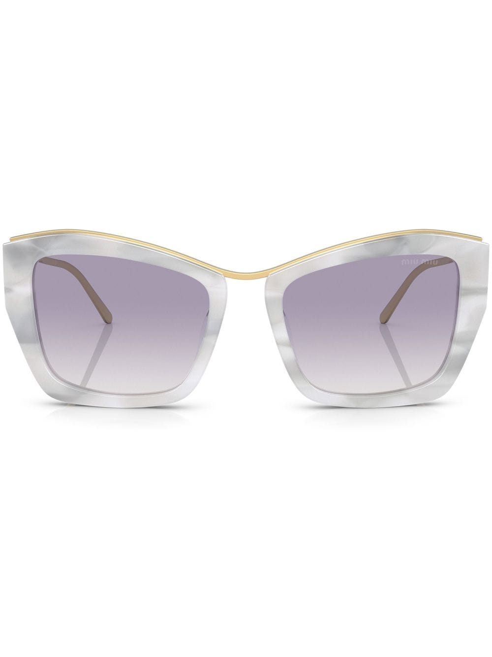 Miu Miu Eyewear Sonnenbrille mit Marmor-Effekt - Weiß von Miu Miu Eyewear