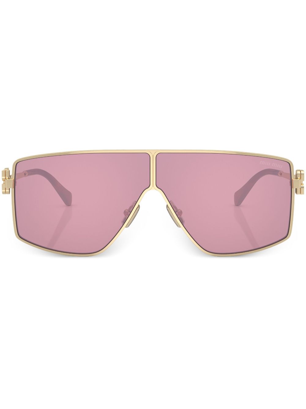 Miu Miu Eyewear Sonnenbrille mit Oversized-Gestell - Gold von Miu Miu Eyewear