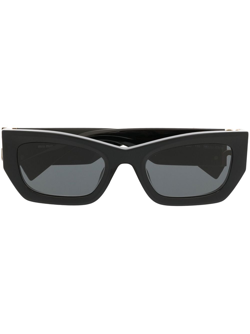 Miu Miu Eyewear Sonnenbrille mit eckigem Gestell - Schwarz von Miu Miu Eyewear