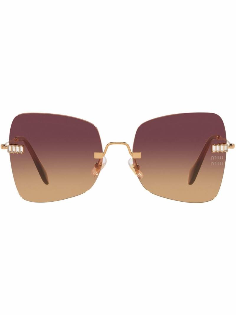 Miu Miu Eyewear Sonnenbrille mit Butterfly-Gestell - Gelb von Miu Miu Eyewear