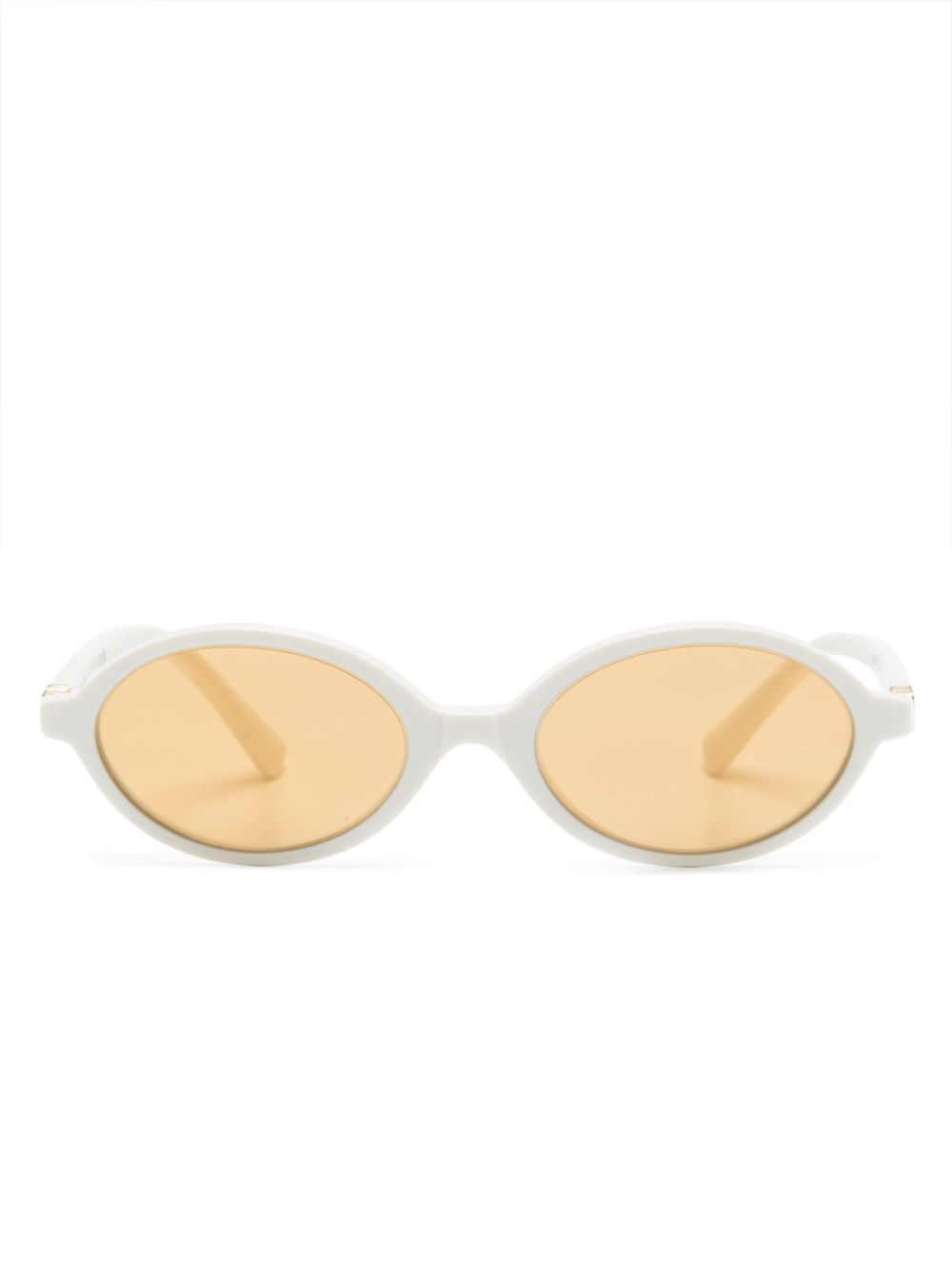 Miu Miu Eyewear Sonnenbrille mit ovalem Gestell - Weiß von Miu Miu Eyewear