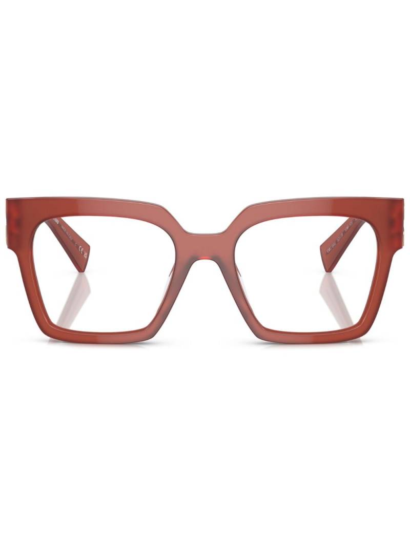 Miu Miu Eyewear Brille mit eckigem Gestell - Braun von Miu Miu Eyewear